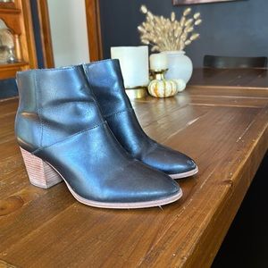 Madewell Black Leather Ankle Boots | Size 10